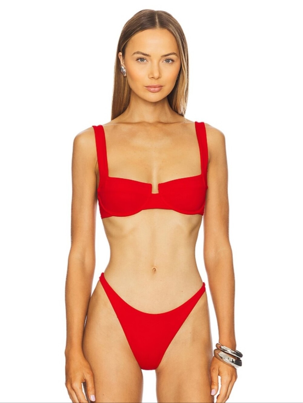 l*space Red Strappy Underwire Bikini Set